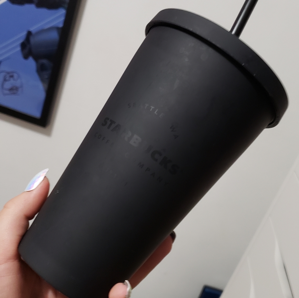 Starbucks matte black tumbler
